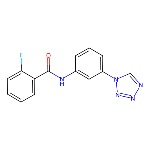 2-fluoro-N-[3-(1H-tetrazol-1-yl)phenyl]benzamide structure