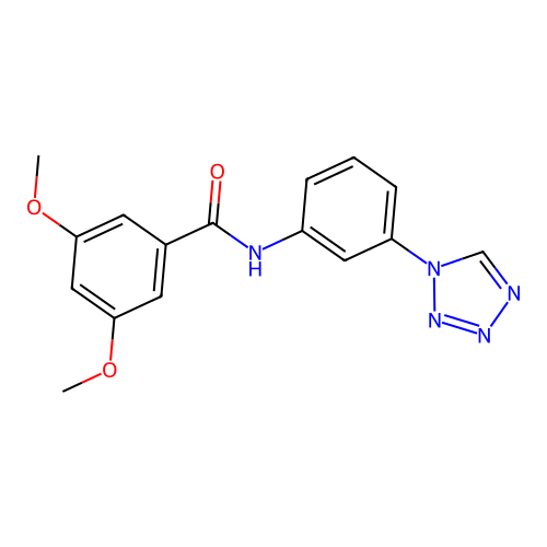 3,5-dimethoxy-N-[3-(1H-tetrazol-1-yl)phenyl]benzamide structure