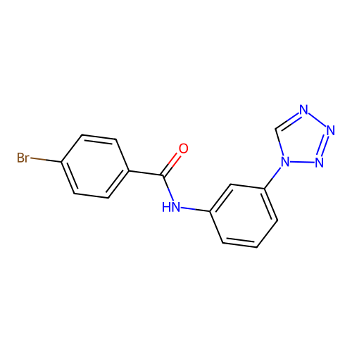 4-bromo-N-[3-(1H-tetrazol-1-yl)phenyl]benzamide structure