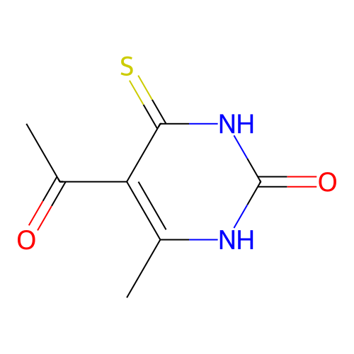 5-acetyl-6-methyl-4-thioxo-3,4-dihydropyrimidin-2(1H)-one structure