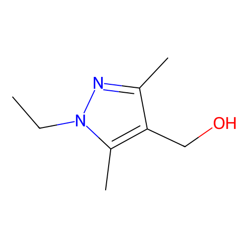 (1-ethyl-3,5-dimethyl-1H-pyrazol-4-yl)methanol structure