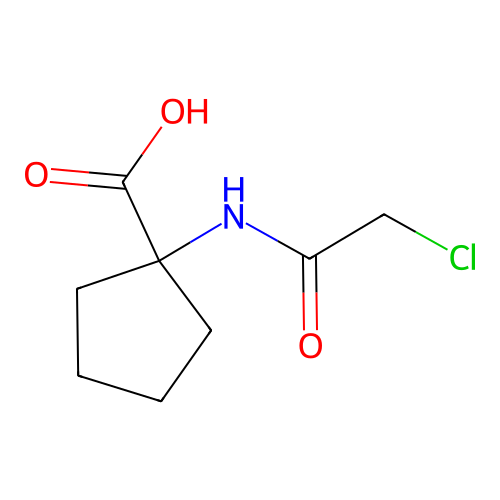 1-[(2-Chloroacetyl)amino]cyclopentane-1-carboxylic acid structure