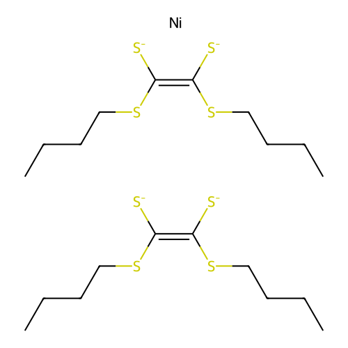 bis((Z)-1,2-bis(butylsulfanyl)ethene-1,2-dithiolate);nickel structure
