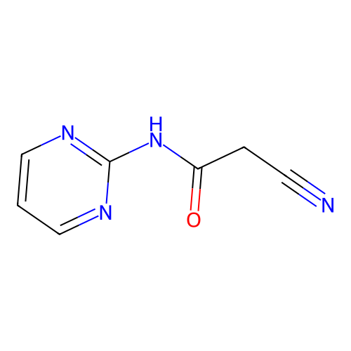 2-cyano-N-(pyrimidin-2-yl)acetamide structure