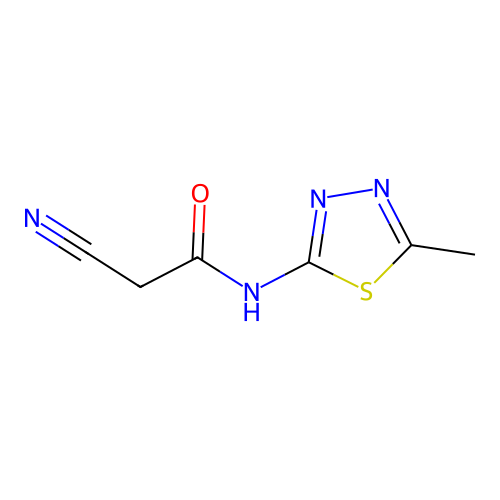 2-Cyano-N-(5-methyl-1,3,4-thiadiazol-2-yl)acetamide structure