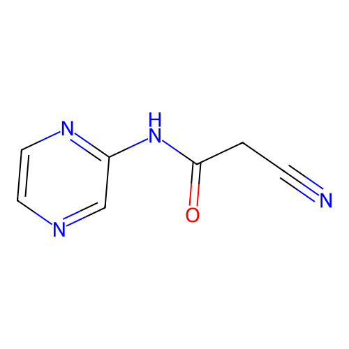 2-cyano-N-(pyrazin-2-yl)acetamide structure