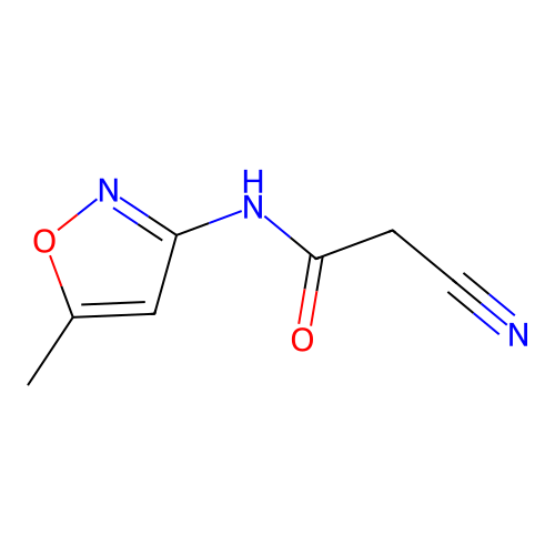 2-cyano-N-(5-methylisoxazol-3-yl)acetamide structure