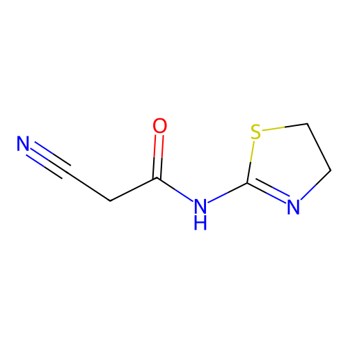 2-cyano-N-(4,5-dihydro-1,3-thiazol-2-yl)acetamide structure