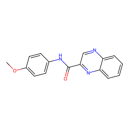 N-(4-methoxyphenyl)quinoxaline-2-carboxamide structure