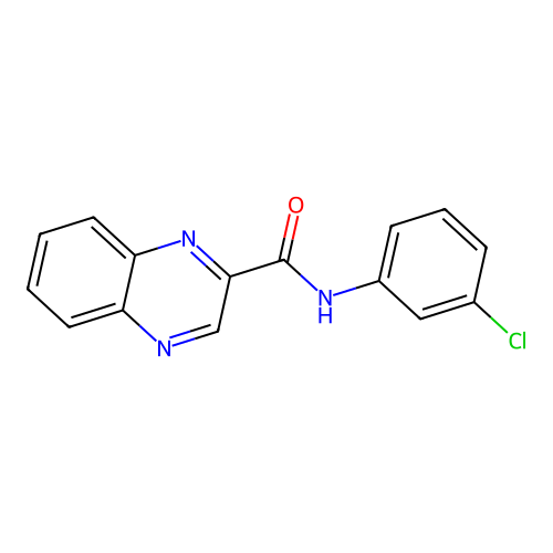 N-(3-chlorophenyl)quinoxaline-2-carboxamide structure