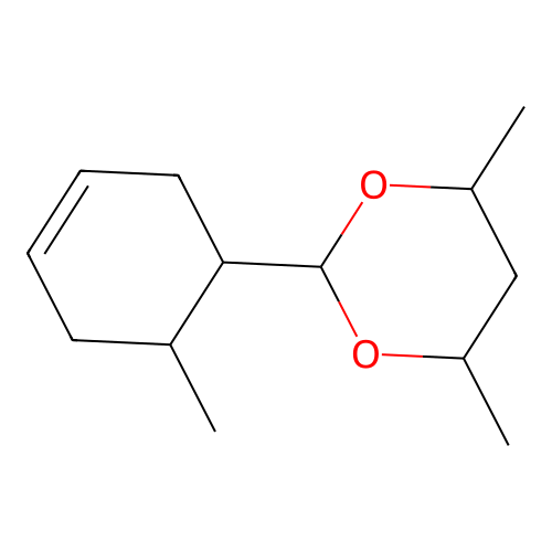 4,6-Dimethyl-2-(6-methylcyclohex-3-en-1-yl)-1,3-dioxane structure
