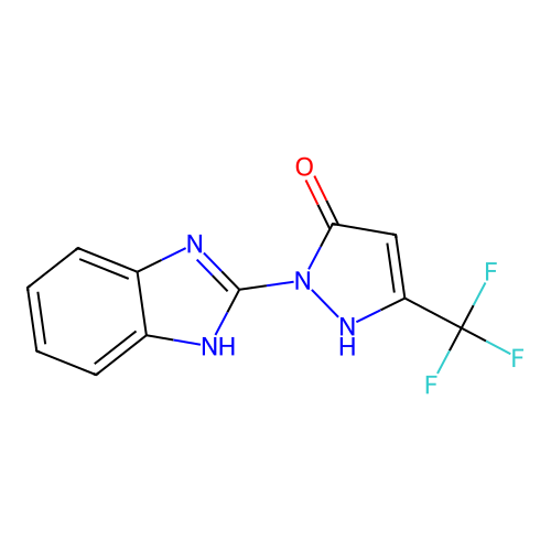 2H-Pyrazol-3-ol, 2-(1H-benzoimidazol-2-yl)-5-trifluoromethyl- structure