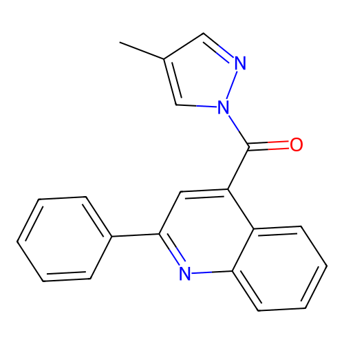 (4-Methylpyrazol-1-yl)-(2-phenylquinolin-4-yl)methanone structure