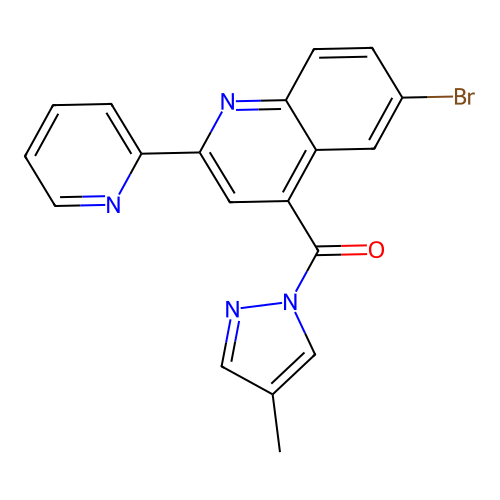 (6-Bromo-2-pyridin-2-ylquinolin-4-yl)-(4-methylpyrazol-1-yl)methanone structure