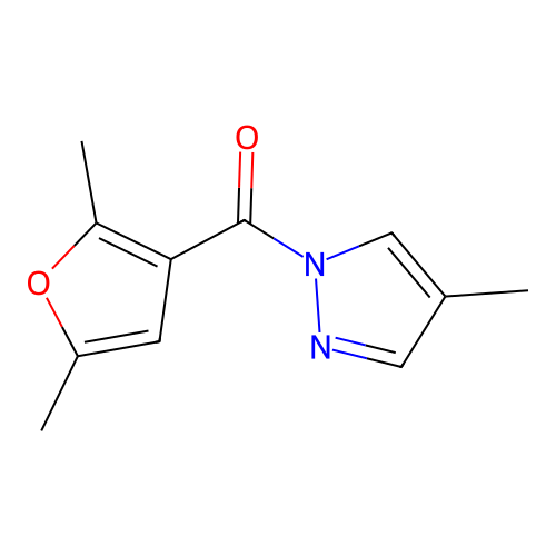 (2,5-Dimethylfuran-3-yl)-(4-methylpyrazol-1-yl)methanone structure