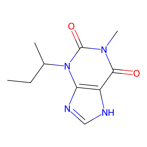 3-butan-2-yl-1-methyl-7H-purine-2,6-dione structure