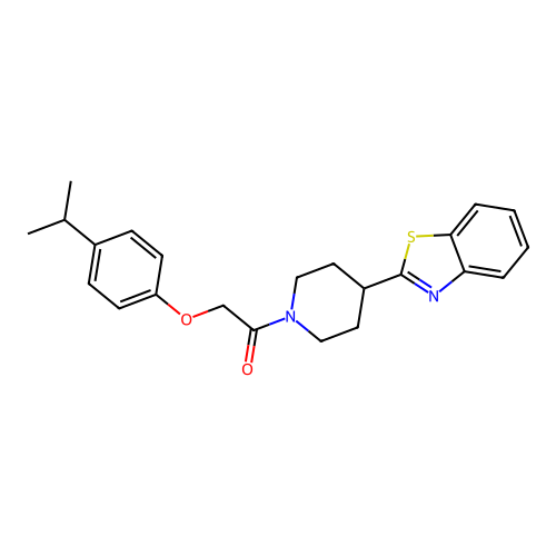 2-{1-[(4-Isopropylphenoxy)acetyl]piperidin-4-yl}-1,3-benzothiazole structure