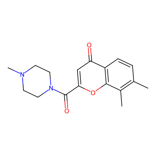 7,8-dimethyl-2-[(4-methylpiperazin-1-yl)carbonyl]-4H-chromen-4-one structure