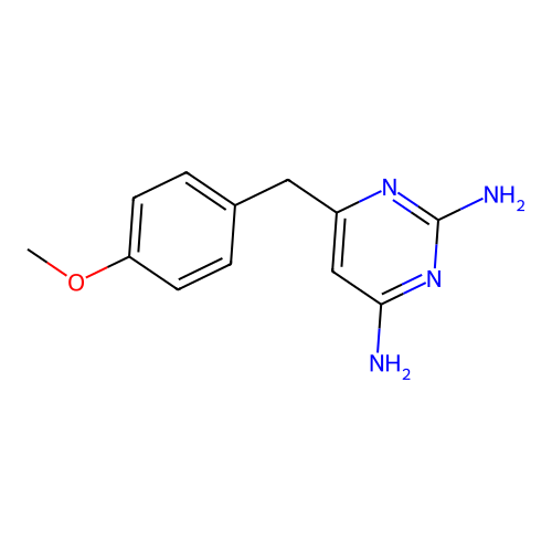 6-[(4-Methoxyphenyl)methyl]pyrimidine-2,4-diamine structure