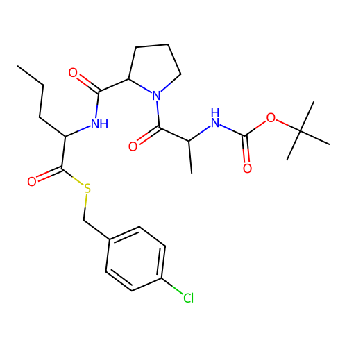 Boc-Ala-Pro-Nva p-chlorothiobenzyl ester structure