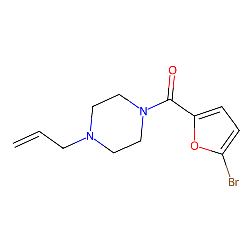 (5-Bromofuran-2-yl)-(4-prop-2-enylpiperazin-1-yl)methanone structure