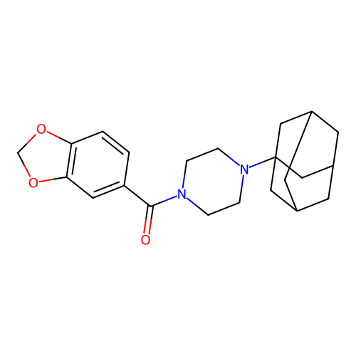[4-(1-Adamantyl)piperazin-1-yl]-(1,3-benzodioxol-5-yl)methanone structure