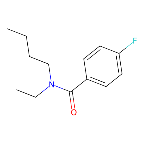 N-butyl-N-ethyl-4-fluorobenzamide structure
