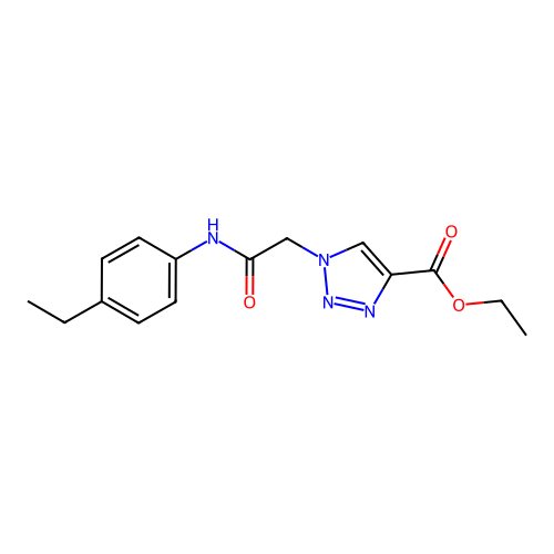 ethyl 1-{[(4-ethylphenyl)carbamoyl]methyl}-1H-1,2,3-triazole-4-carboxylate structure