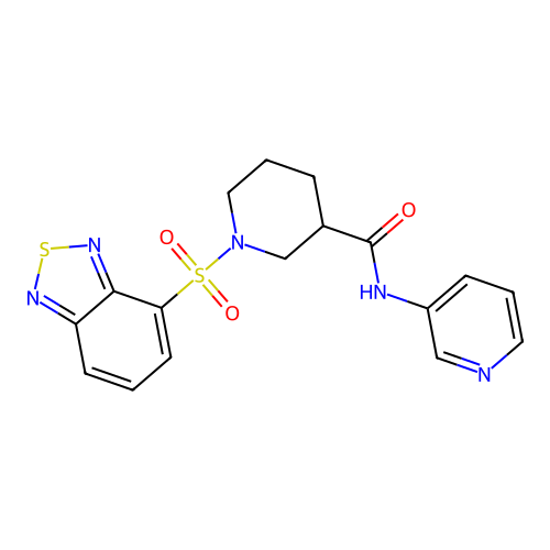 1-(2,1,3-benzothiadiazol-4-ylsulfonyl)-N-pyridin-3-ylpiperidine-3-carboxamide structure