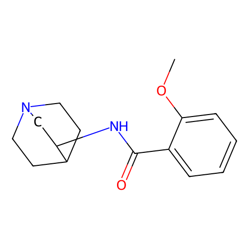 N-(1-azabicyclo[2.2.2]octan-3-yl)-2-methoxybenzamide structure