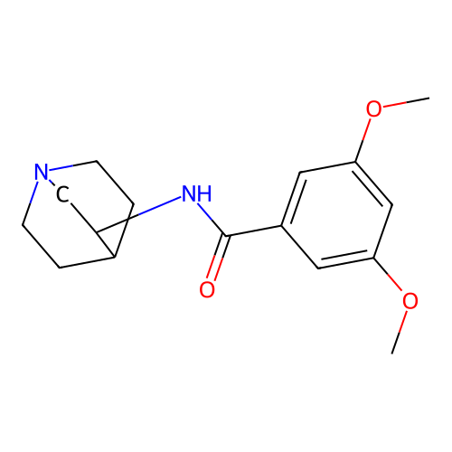 Benzamide, N-1-azabicyclo[2.2.2]oct-3-yl-3,5-dimethoxy- structure