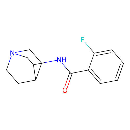 Benzamide, N-1-azabicyclo[2.2.2]oct-3-yl-2-fluoro- structure