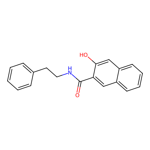 2-Naphthalenecarboxamide, 3-hydroxy-N-(2-phenylethyl)- structure