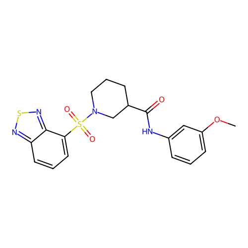 1-(2,1,3-benzothiadiazol-4-ylsulfonyl)-N-(3-methoxyphenyl)piperidine-3-carboxamide structure