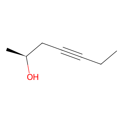 (S)-hept-4-yn-2-ol structure