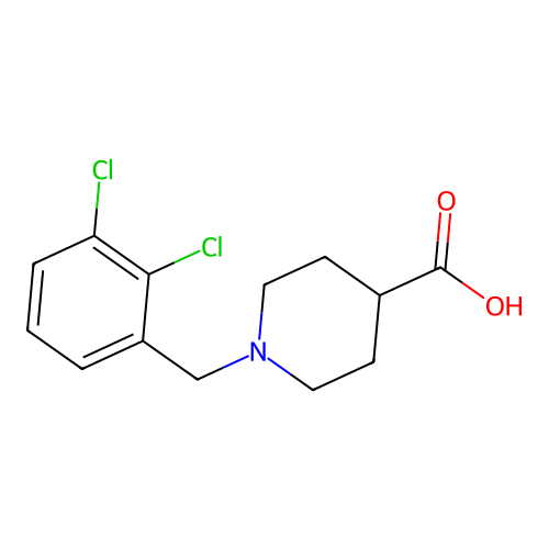 1-[(2,3-dichlorophenyl)methyl]piperidine-4-carboxylic Acid structure