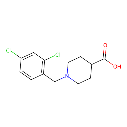 1-[(2,4-dichlorophenyl)methyl]piperidine-4-carboxylic Acid structure