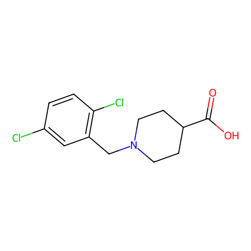 1-[(2,5-dichlorophenyl)methyl]piperidine-4-carboxylic Acid structure