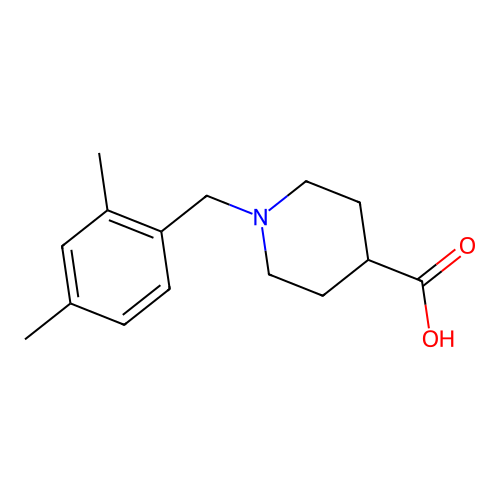 1-[(2,4-dimethylphenyl)methyl]piperidine-4-carboxylic Acid structure