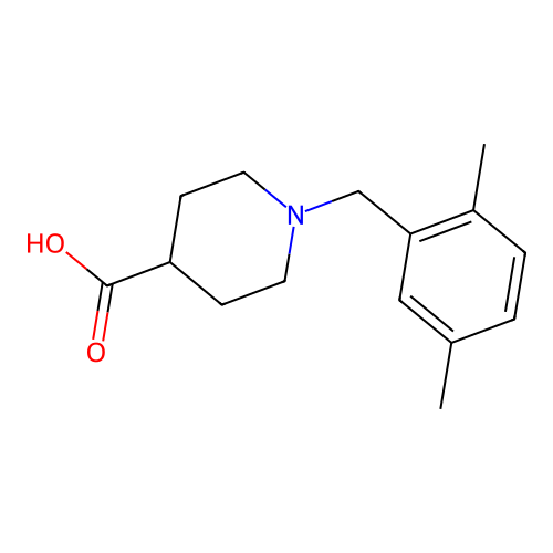 1-[(2,5-dimethylphenyl)methyl]piperidine-4-carboxylic Acid structure