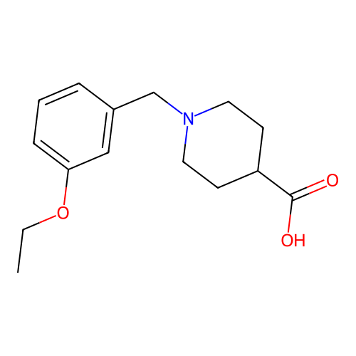 1-[(3-Ethoxyphenyl)methyl]piperidine-4-carboxylic acid structure