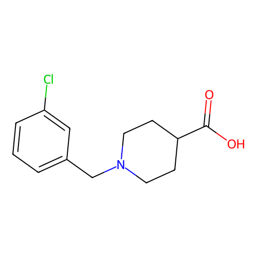 1-(3-Chlorobenzyl)piperidine-4-carboxylic acid structure