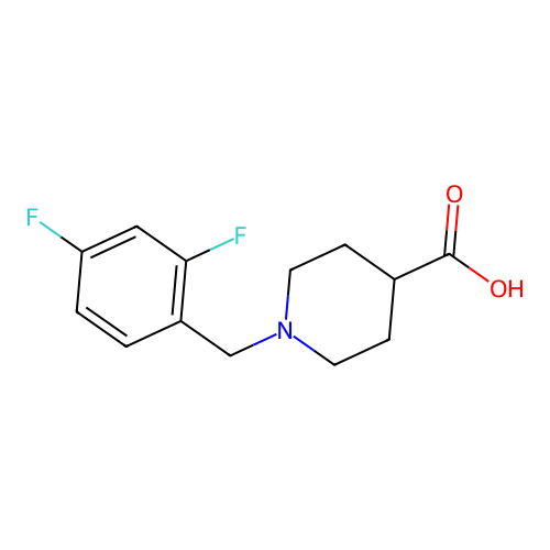 1-(2,4-Difluorobenzyl)piperidine-4-carboxylic acid structure