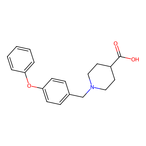 1-[(4-Phenoxyphenyl)methyl]piperidine-4-carboxylic acid structure