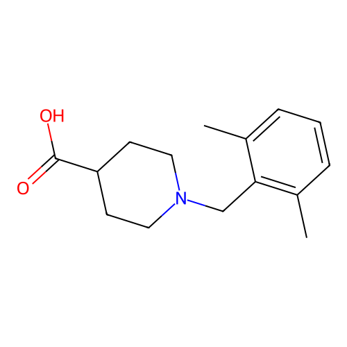 1-[(2,6-dimethylphenyl)methyl]piperidine-4-carboxylic Acid structure