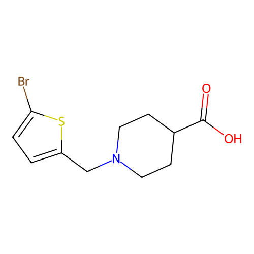 1-[(5-bromothiophen-2-yl)methyl]piperidine-4-carboxylic Acid structure