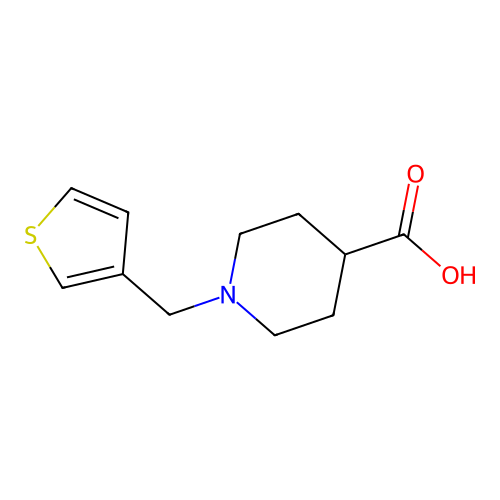 1-(thiophen-3-ylmethyl)piperidine-4-carboxylic Acid structure