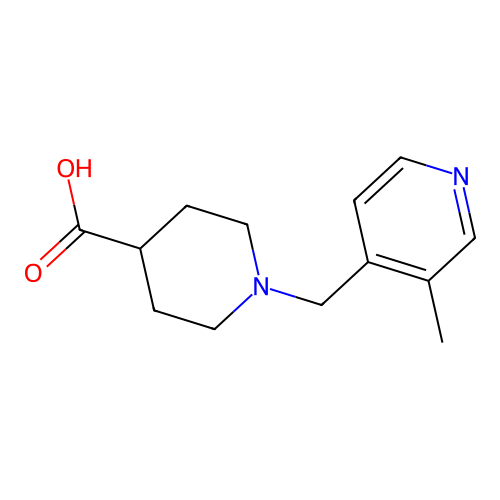 1-[(3-methylpyridin-4-yl)methyl]piperidine-4-carboxylic Acid structure