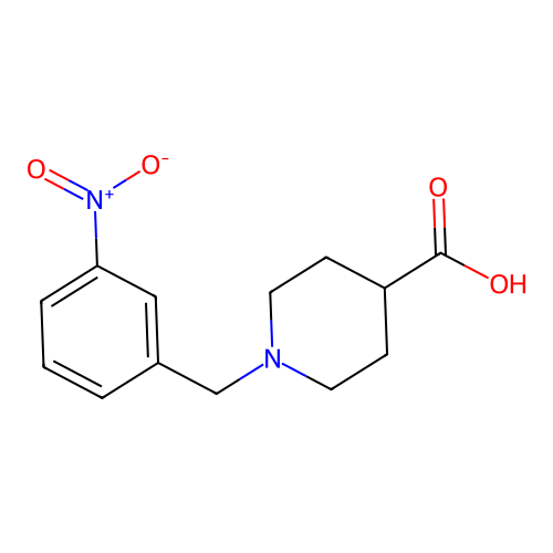 1-(3-Nitrobenzyl)piperidine-4-carboxylic acid structure