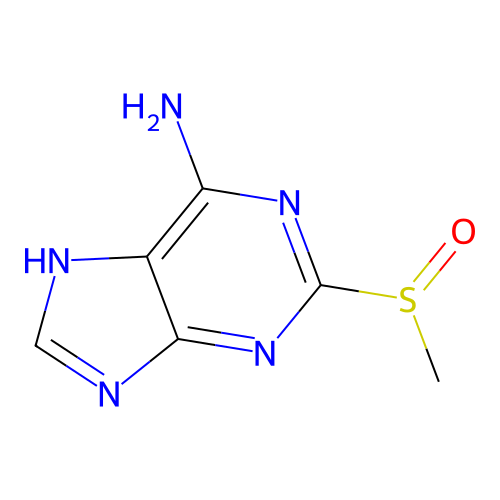 2-methylsulfinyl-7H-purin-6-amine structure
